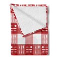 thumbnail image 2 of Checkered Soft Flannel Fleece Blanket, Cutlery Silhouettes on Squares Dining Picnic Tile Spoons Forks Dinner, Cozy Plush for Indoor and Outdoor Use, 50" x 60", Coral Dark Coral White, by Ambesonne, 2 of 5