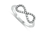 thumbnail image 4 of Fashion Infinity Rope Knot Ring .925 Sterling Silver Band Jewelry Female Male Unisex Size 10, 4 of 4