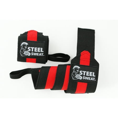 Steel Sweat Wrist Wraps 24 inches for Weight Lifting, Gym and Powerlifting - Premium Grade Heavy Duty to Extreme Strength for best wrist support when (Best Reasonably Priced Suits)