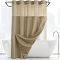thumbnail image 2 of Waffle Pattern Shower Curtain, 1 Count Double Layer Waterproof Bathroom Curtain, Removable Shower Curtain Panels with Snaps, Bathroom Supplies, 2 of 20