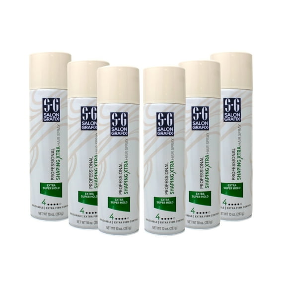 Salon Grafix Shaping Hair Spray Extra Hold 10 oz (Pack of 6)