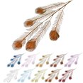 thumbnail image 2 of Coofit 2PCS Artificial Flower Lifelike Peacock Tail Fake Plant Fake Flower for Wedding, 2 of 6