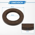 thumbnail image 6 of Unique Bargains Universal Oil Seal TC Double Lip W Steel Spring Seal Ring Rotary Shaft Seal High Pressure FKM Rubber Brown 2 Pcs 50x80x10mm, 6 of 7