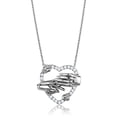 thumbnail image 1 of Alamode 3W1034-16Plus3 Pendentif Chaîne en Laiton Rhodié avec AAA Grade CZ en Clair - 16 & 3 Po., 1 of 1