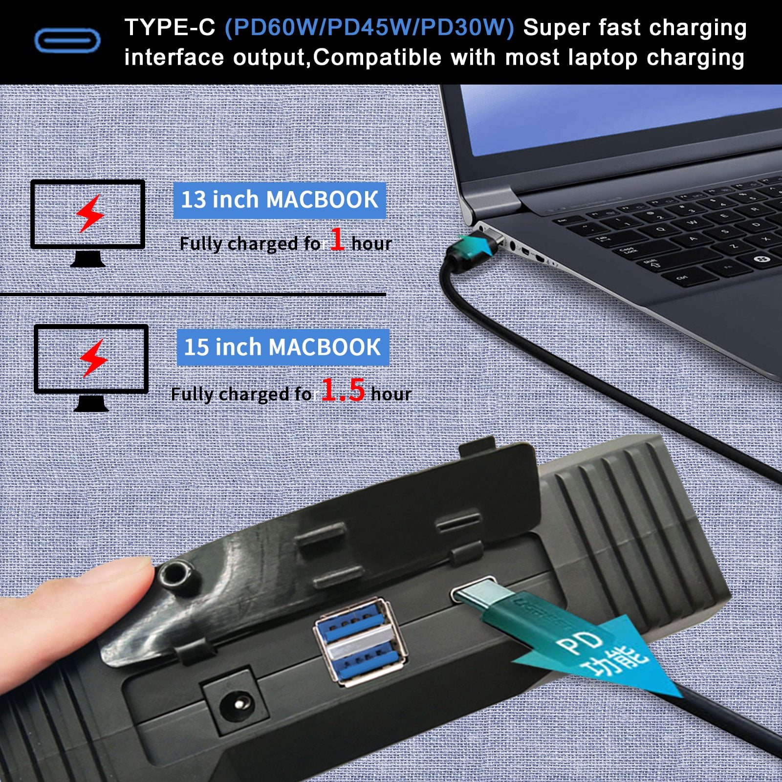 COSSIFTW 6000A Jump Starter Battery Pack Cold Start 6AWG Strong Booster Jumper Wire EC8 Port for 16.8L Gasoline or up to 14.8L Diesel, Passenger Car Motorcycle ATV UTV Truck Van RV Watercraft Tractor