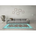 thumbnail image 3 of Ahgly Company Indoor Rectangle Persian Light Blue Traditional Area Rugs, 5' x 7', 3 of 4