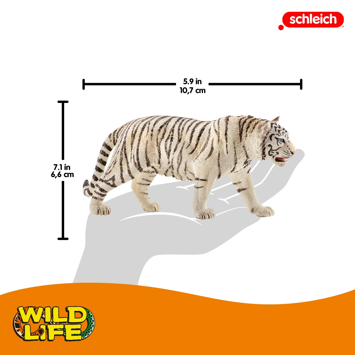 Schleich Wild Life - White Tiger Animal Figurine - Realistic Animal Figures - Kids Ages 3+