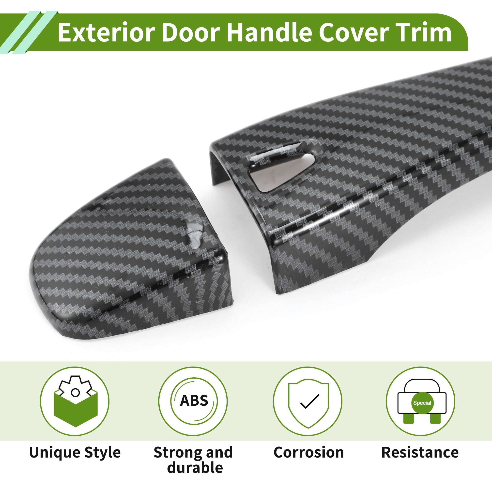 Unique Bargains Exterior Door Handle Cover Trim for Nissan Altima 2013-2018 Black