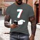 thumbnail image 1 of Tops para hombre, blusas y camisas de manga corta con cuello redondo para hombre, jersey informal con cuello redondo estampado para hombre, pantalones cortos deportivos para fitness, blusa de poliéste, 1 of 5