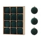 thumbnail image 2 of Juego de adornos de bolas de Navidad Paquete de 12 | Café Rojo Verde Flocado 2.36in | Decoraciones de árbol de Navidad irrompibles | Estilos ligeros, fáciles de colgar, variados para decoración de, 2 of 6