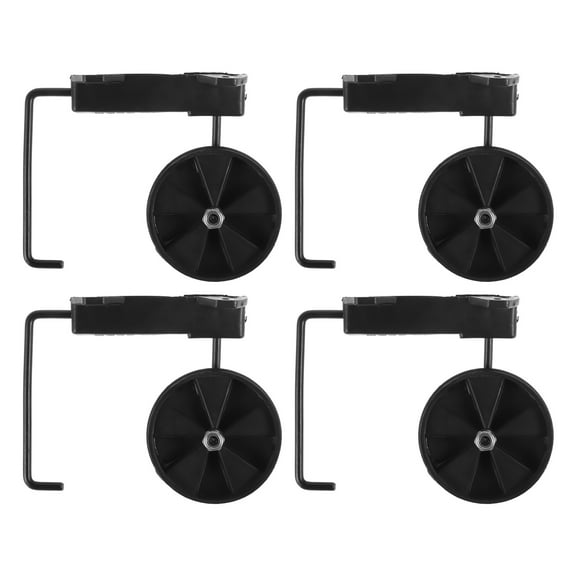 WORGEOUS  4 Pcs Shopping Cart Wheels Large Dolly Stroller Trolley with Black