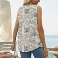 thumbnail image 5 of LSLJS Débardeurs pour Femmes T-shirt Ample Confortable à Col en V Imprimé Mode pour Femmes Blouse Sans Manches Hauts Décontractés, 5 of 5