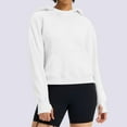 thumbnail image 2 of Fashion Hoodie for Womens Plus Size Pullover Loose Casual Solid Color Round Neck Long Sleeved Sweatshirt, 2 of 6