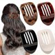 thumbnail image 1 of 4 Pack Classic Hair Clips for Women, Durable Flat Barrettes for All Hair Types, Comfortable Round Claw Clips, 1 of 5