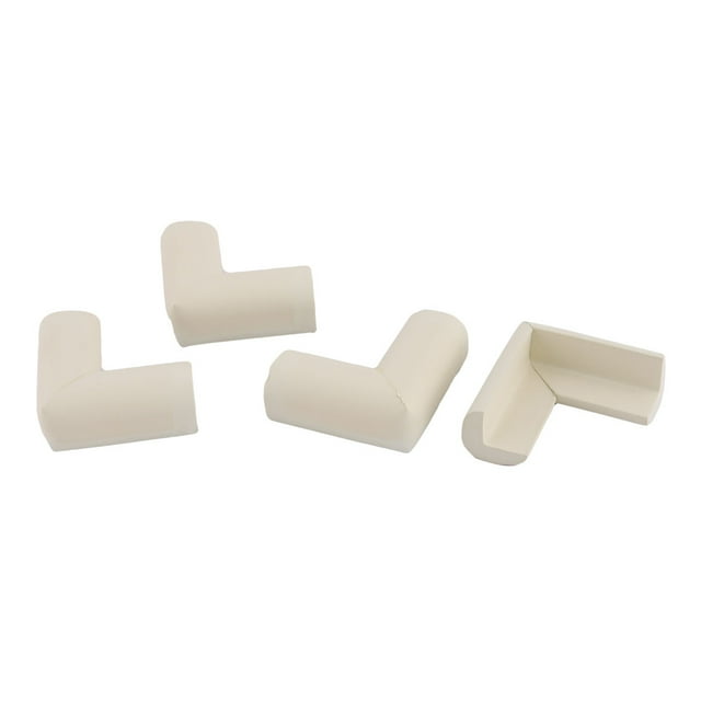 Unique Bargains Coussin Pare-Chocs de Protection pour Coin de Tiroir de Table de Meubles Ménagers Blanc 4 Pcs