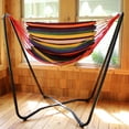 thumbnail image 6 of Sunnydaze Cotton Hammock Hanging Chair with Stand - Sunset, 6 of 7