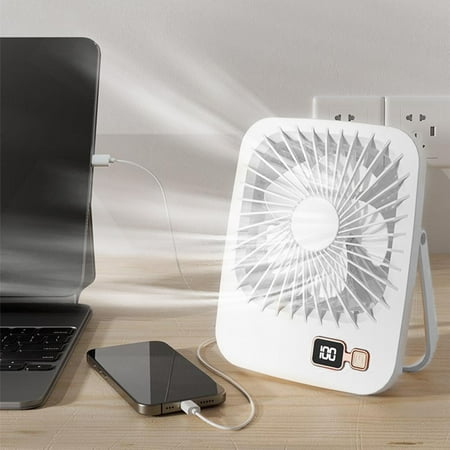 

Qiopertar 10 Days of Cleaning Wall-mounted Or Standing Portable Fan 180 Degree Three-dimensional Wind Supply USB Rechargeable Fan 5 Speeds Suitable For Travel Home Office And Bedroom Use Savings!