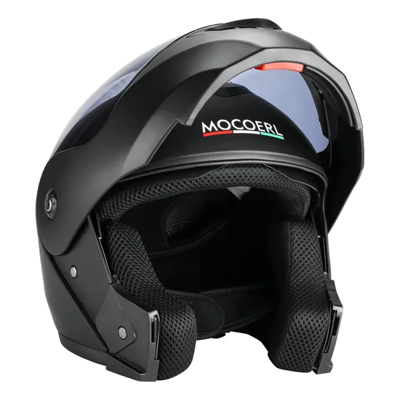 Casco sleek para moto abatible dot monocolor negro mate Mocoerl 903 talla M