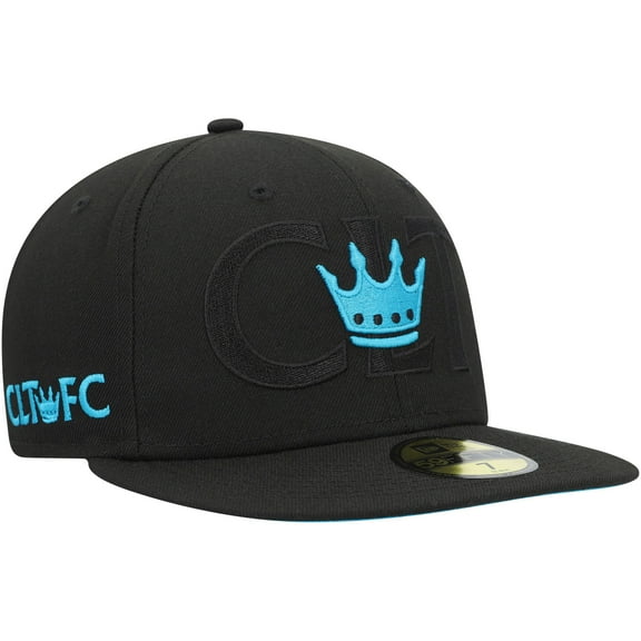 Men's New Era Black Charlotte FC Kick Off 59FIFTY Fitted Hat