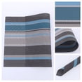 thumbnail image 2 of REGALWOVEN Morden Placemats Set of 6 Placemats for Dining Table Decor Indoor Outdoor Washable Kitchen Table Mat Wipe Clean Blue 18*12in, 2 of 7