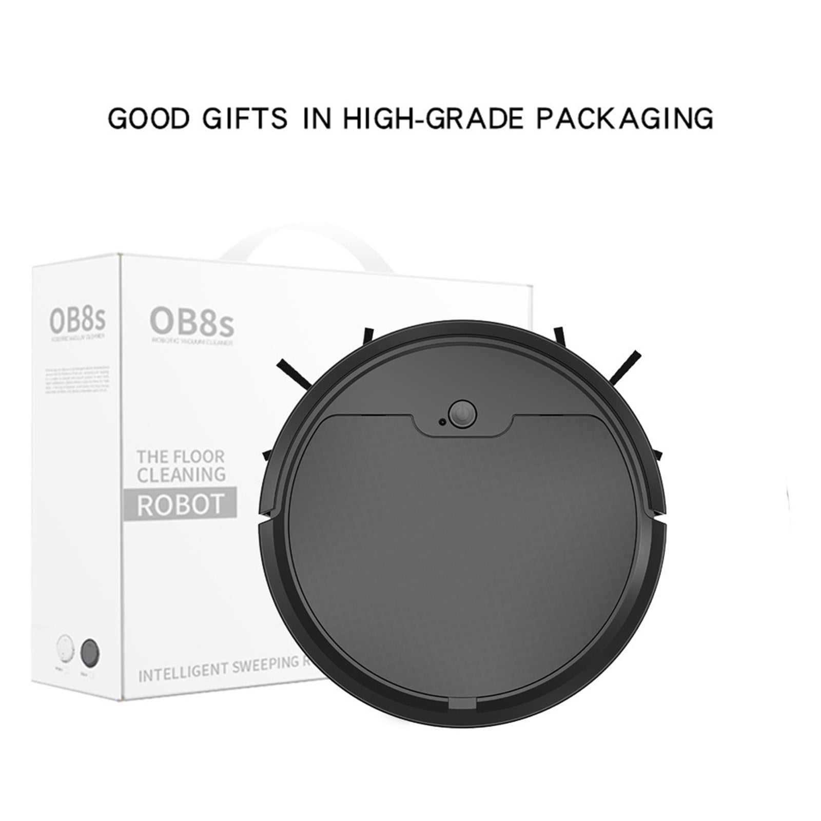 Smart Robot Vacuum Mop - 3-in-1 Suction & Mopping, 70min Runtime, Quiet Operation for Hard Floors/Carpets (Black)