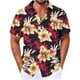 thumbnail image 2 of Blusa y camisa de manga corta con cuello vuelto para hombre, unisex, con botones y cuello alto, de longitud media, 2 of 4