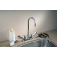 thumbnail image 5 of Delta 27C4842 Commercial Double Handle Ceramic Disc Lavatory Faucet with Gooseneck Spout and Vandal Resistant Hooded Blade Handles, Chrome, 5 of 5