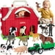 thumbnail image 1 of Juguetes de animales de granja Toidgy Big Red Barn con figuras y tractor, 1 of 7