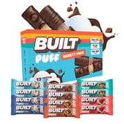 BUILT Bar Puff Protein Snack Bars, Protein Variety Pack, Breakfast Bars & Snacks - 12 Pack