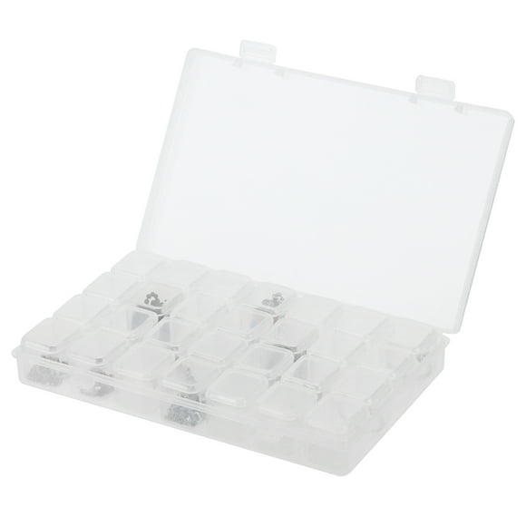 Caja de herramientas con cuentas, 28 diamantes de cuadrícula para pintar, caja organizadora de cuentas para pintar, resistente y duradera