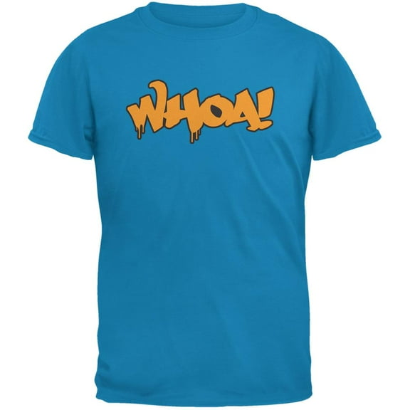 Whoa! Graffiti Sapphire Blue Adult T-Shirt - Large