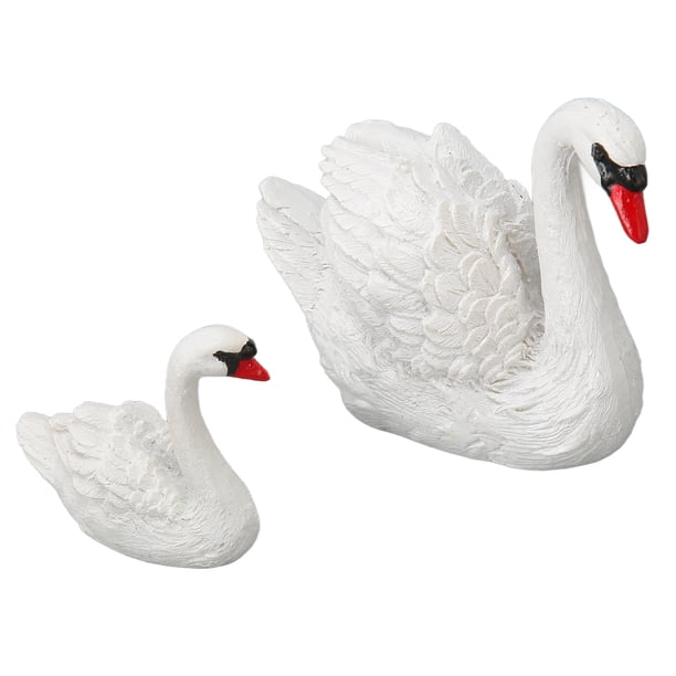 Artesanías De Cisne De Pareja, Adornos De Cisne De Pareja Duraderos De Resina Coleccionables Para Coche Para Boda