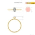 thumbnail image 4 of ANGARA Natural Oval Diamond Solitaire Engagement Ring in 14K Yellow Gold for Women (Size-6x4mm| Color-H| Clarity-SI2) | April Birthstone, Anniversary, Jewelry Gift for Women | Natural Diamond Ring, 4 of 8