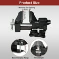 thumbnail image 6 of Work Bench Vise ,Heavy Duty 2-in-1 Bench Vises,Multi-Functional Home Vise with Swivel Base, Forged Steel Vise Clamp, Woodworking Pipe Vise Stand 6" Jaw Width, 4.3" Jaw Opening, 2" Throat, 6 of 9