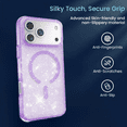 thumbnail image 3 of Entronix Magnetic Case Compatible with iPhone 17 Pro - Hard Back Glitter, Purple, 3 of 5
