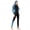 1336 wave print with chest pad, variant on New Women's Diving Suit: One-Piece Long-Sleeve Sun-Protective, Slimming, and Figure-Flattering Swimsuit; Women's Snorkeling and Surfing Suit
