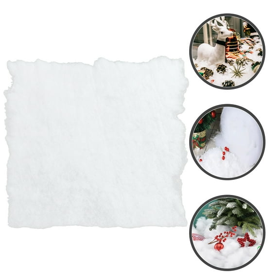TABLZONE White Faux Pet Carpet Mat, 1 Piece, Soft Winter Decorative Rug for Pets and Home
