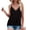 Black, variant on DuoJiaJ Women Casual Summer V-Neck Camis Top Solid Color Blouse Spaghetti Strap Camisole Top Summer Tank Tops Women Black XL