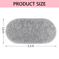 thumbnail image 6 of Tripumer Oval Throw Rugs 2.6 x 5.3 feet Carpet Fluffy Bedroom Rug Bedside Carpet Shaggy Area Rug for Bedroom Bedside Living Room Home Decor Gray, 6 of 8