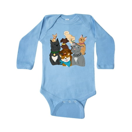 

Inktastic Happy Dog Family Gift Baby Boy or Baby Girl Long Sleeve Bodysuit