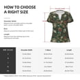 thumbnail image 4 of Uemuo Red Leaves Drawing Women's Deep V-Neck Low Cut Tops - Casual Loose Fit with Stainless Steel Loop, Soft, Breathable, Perfect for Office, Travel, and Daily Wear-X-Large, 4 of 5