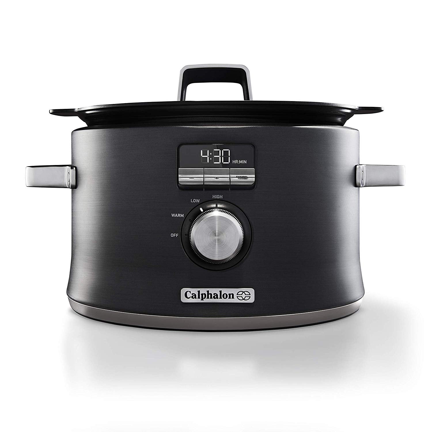 Photo 1 of (DENTED/DAMAGED FRONT KNOB) Calphalon Digital Sauté Slow Cooker, Dark Stainless Steel