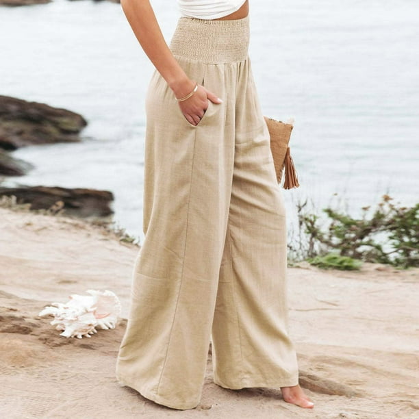 WILLBEST Pantalones Casuales para Mujer, Pantalones Holgados y Cómodos, Pantalones de Yoga Sólidos para Uso Diario y Actividad Física. Grande