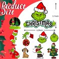 thumbnail image 3 of 24 Uds. Adornos de Feliz Navidad Grinch, etiquetas de regalo colgantes para puerta navideña, 3 of 9