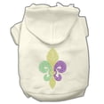 thumbnail image 4 of Pet, Dog  Cat Hoodie Rhinestone, "Mardi Gras Fleur De Lis", 4 of 7