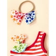 thumbnail image 4 of Bagilaanoe 0-18M Infant Baby Girl 4th of July Clothes Independence Day Outfits Stars Stripes Print Romper Sleeveless Playsuit with Headband Summer Clothing, 4 of 8