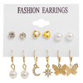 thumbnail image 1 of Juego De Pendientes De metal Escarchado Metiss Con Perlas, 1 of 4