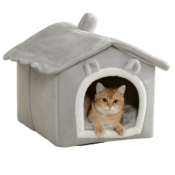 Foldable Pet House Removable Washable Cat House Puppy Cave Sofa Pet Bed House for Extra Small Dogs and Small and Medium Cats