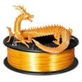 thumbnail image 1 of GIANTARM Shiny Silk Gold 3D Printer PLA Filament Toughness Enhanced with 1.75mm Dimensional Accuracy +/-0.03mm, 1080 Feet per Roll, Vacuum Packaging, for Most 3D FDM Printer, 1 of 7