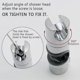 thumbnail image 4 of Replaceable Hand Shower Holder, Chrome Abs Shower Head Holder, 18-25mm, 4 of 5